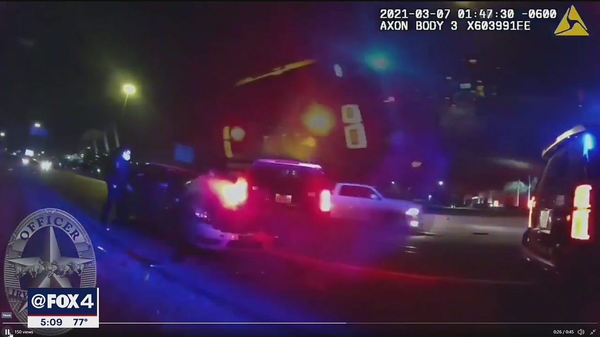 Three Irving police officers nearly hit by suspected drunk driver